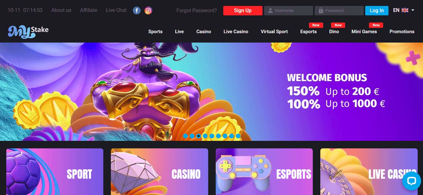 Bonus MyStake casino