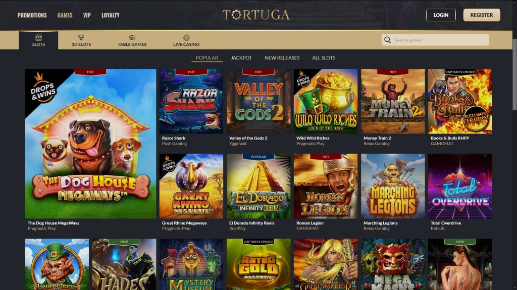 jeux tortuga casino